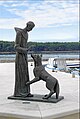 Assisi Szent Ferenc a farkasnak prédikál – szobor Košljunban