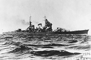 Japanese cruiser <i>Haguro</i> Myōkō-class heavy cruiser