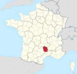 Lozēras atrašanās vieta Francijā