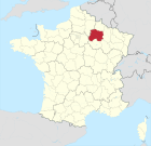 Lage des Departements Marne in Frankreich