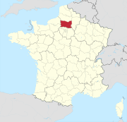Lage des Departements Oise in Frankreich