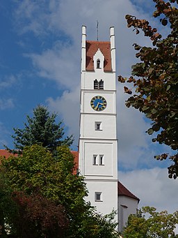 D-7-79-155-3 Harburg Kirchenberg-4 Kath-Pfarrkirche Turm v-N 003