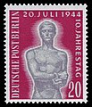 This sculpture on a Berlin stamp, 1954