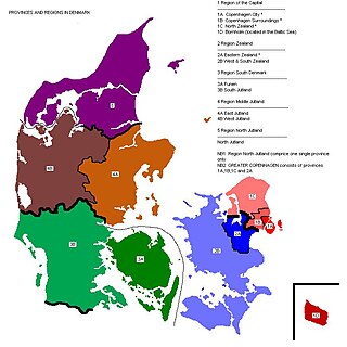 NUTS statistical regions of Denmark