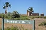 Dalhousie Ruins - palms and old buildings in Witjira.JPG