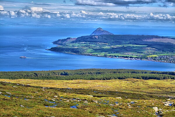 Brodick, a settlement in North Ayrshire on the Isle of Arran.