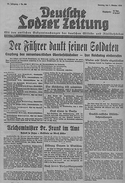 File:Deutsche Lodzer Zeitung - 1. Oktober 1939 (Titelseite).jpg