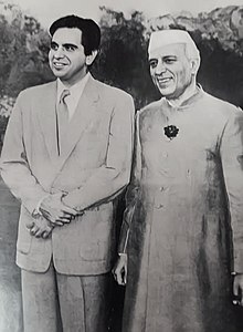 Dilip Kumar with Jawaharlal Nehru (c. Late 1950s). Dilip Kumar with Jawaharlal Nehru.jpg