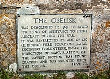 World War 2 plaque Dorset Obelisk.jpg