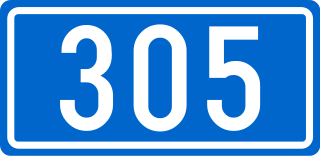 D305 road road in Croatia