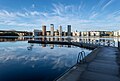 Image 747Drakenbergsparken swimming platform with the Liljeholmskajen area in the background, Stockholm, Sweden