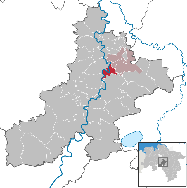 Poziția  Drakenburg pe harta districtului Nienburg/Weser