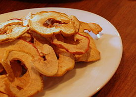 Dried apple chips Dried Apples (8167923741).jpg