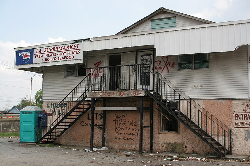 File:Driving through New Orleans after Hurricane Katrina - Poland Avenue and St Claude 02.jpg