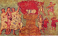 In de 3e-eeuwse synagoge van Dura Europos zijn zeldzame joodse fresco's aangetroffen.
