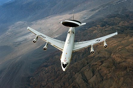 The Boeing E-3 Sentry uses a nacelle to house its large radar.