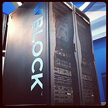 Vblock 300 FX at VCE (company) booth during CA World 2011. EMC Vblock 300 FX.jpg