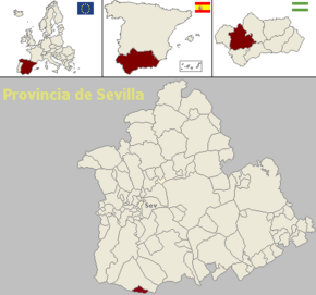 Poziția localității El Cuervo de Sevilla
