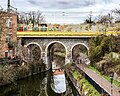 Eisenbahnbrücke über den Karl-Heine-Kanal, parallel zur König-August-Brücke