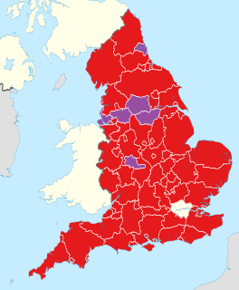 <span class="mw-page-title-main">Metropolitan and non-metropolitan counties of England</span> Subdivisions of England
