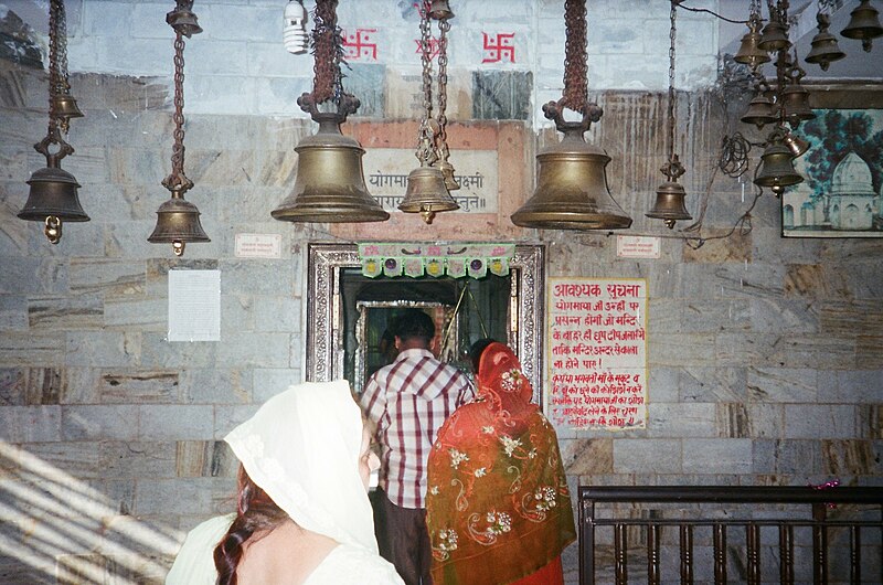 File:Entry door to the sanctum with bells outside.JPG