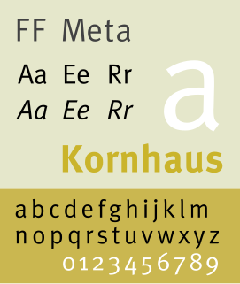 FF Meta typeface designed by Erik Spiekermann