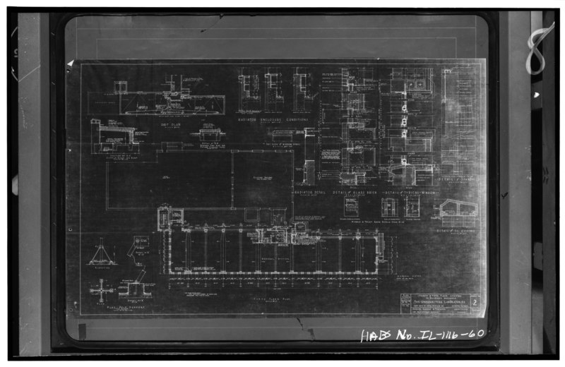 File:FIFTH FLOOR PLAN, SECTIONS AND DETAILS OF 1937 ADDITION TO BUILDINGS No. 2 and 4, DATED JUNE 24, 1937- SCHMIDT, GARDEN AND ERICKSON, ARCHITECTS - Underwriters' Laboratories, HABS ILL,16-CHIG,103-60.tif