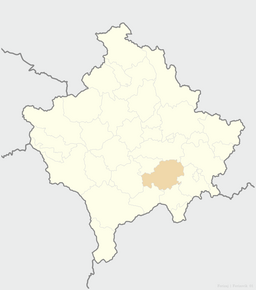 Poziția localității Uroșevaț