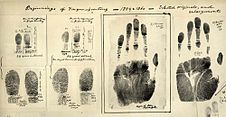 Fingerprints taken c.1859-60 by William James Herschel