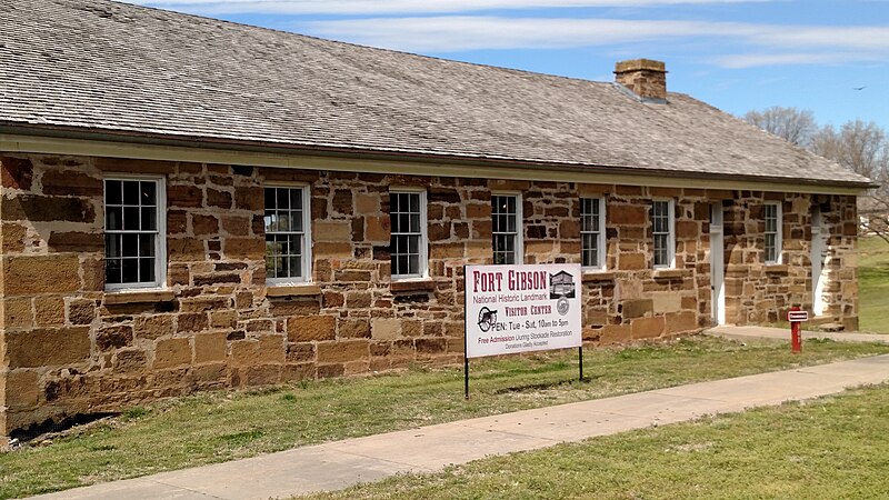 File:Fort Gibson information sign outside Fort Gibson Historic Site Visitor Center in Fort Gibson, Oklahoma (a52dc320-9a4e-44ae-ac03-68e939517200).JPG