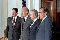 1981 to 1989: Ronald Reagan, Gerald Ford, Jimmy Carter, Richard Nixon