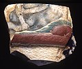 A fragment of a glass vessel showing a homosexual scene - circa 15 BCE -1st Century CE