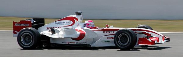 Home driver Franck Montagny driving for Super Aguri. It would be his last outing for the team in the 2006 season.