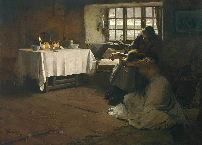 A Hopeless Dawn (1888) by Frank Bramley.