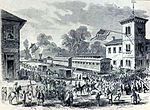 Thumbnail for File:Frederick MD B&amp;O Station Lincoln Visit Oct 4 1862.jpg