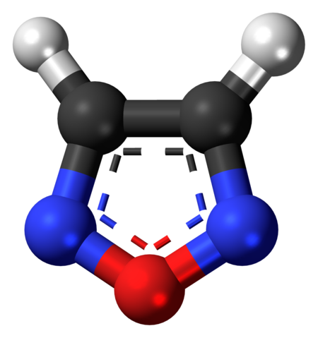 Skeletal formula of furazan