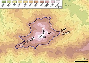 Topographische Karte des Nationalparks