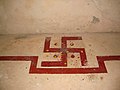 Swastika on floor