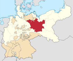Провинция Бранденбург (в тъмно червено) в Германската империя