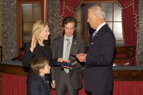 Gillibrand is sworn in for her second term by Vice President Biden (2011)