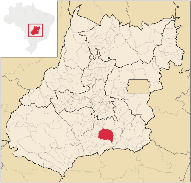 Localização de Morrinhos em Goiás