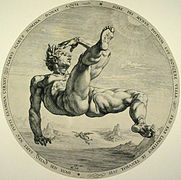 Ícaro, de Hendrik Goltzius, 1588.