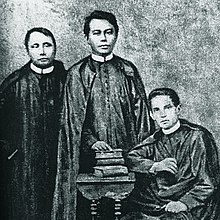 Left to right: Jacinto Zamora, Mariano Gomez, and Jose Burgos Gomburza (square crop).jpg