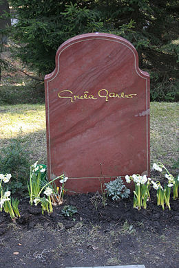 Garbo's grave at Skogskyrkogården Cemetery