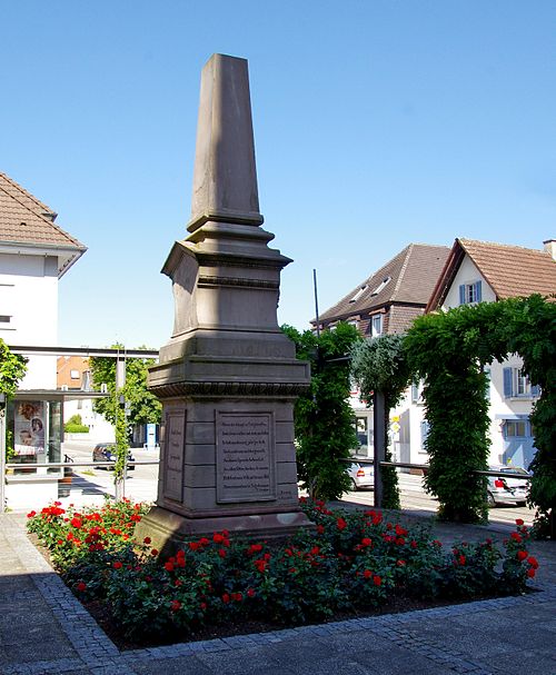 1879 Grimmelshausen monument in Renchen