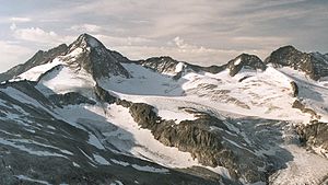 Hinterer Maurerkeeskopf (far right) with Large Geiger, Geigerkopf and Small Maurerkeeskopf (from left to right)