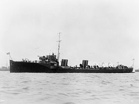 Die 1915 verloren gegangene HMS Erne, der 1. Kriegsverlust der Klasse