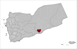 Yemen'de vurgulanan bölge