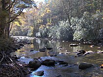 Former site of Proctor, North Carolina, setting of Kephart's book, Our Southern Highlanders Hazel-creek-proctor-nc1.jpg