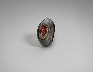 Heavy Silver Ring with Carnelian Seal, Yale University Art Gallery, inv. 1933.615